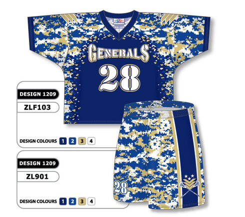 Athletic Knit Custom Sublimated Lacrosse Uniform Set Design 1209 (ZLFS103-1209)